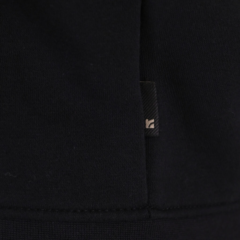262RTOP-1122 HOODIE FULL-ZIP WITH HIGH DENSITY PRINT (BRUSHED FLEECE) BLACK
