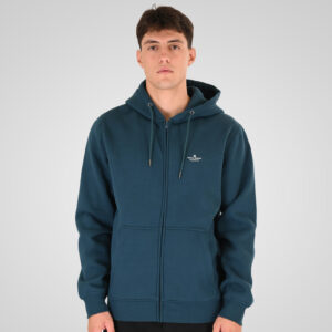 262RTOP-1122 HOODIE FULL-ZIP WITH HIGH DENSITY PRINT (BRUSHED FLEECE) DEEP TEAL