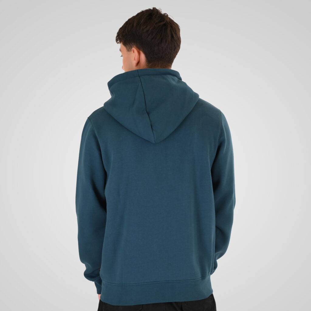 262RTOP-1122 HOODIE FULL-ZIP WITH HIGH DENSITY PRINT (BRUSHED FLEECE) DEEP TEAL