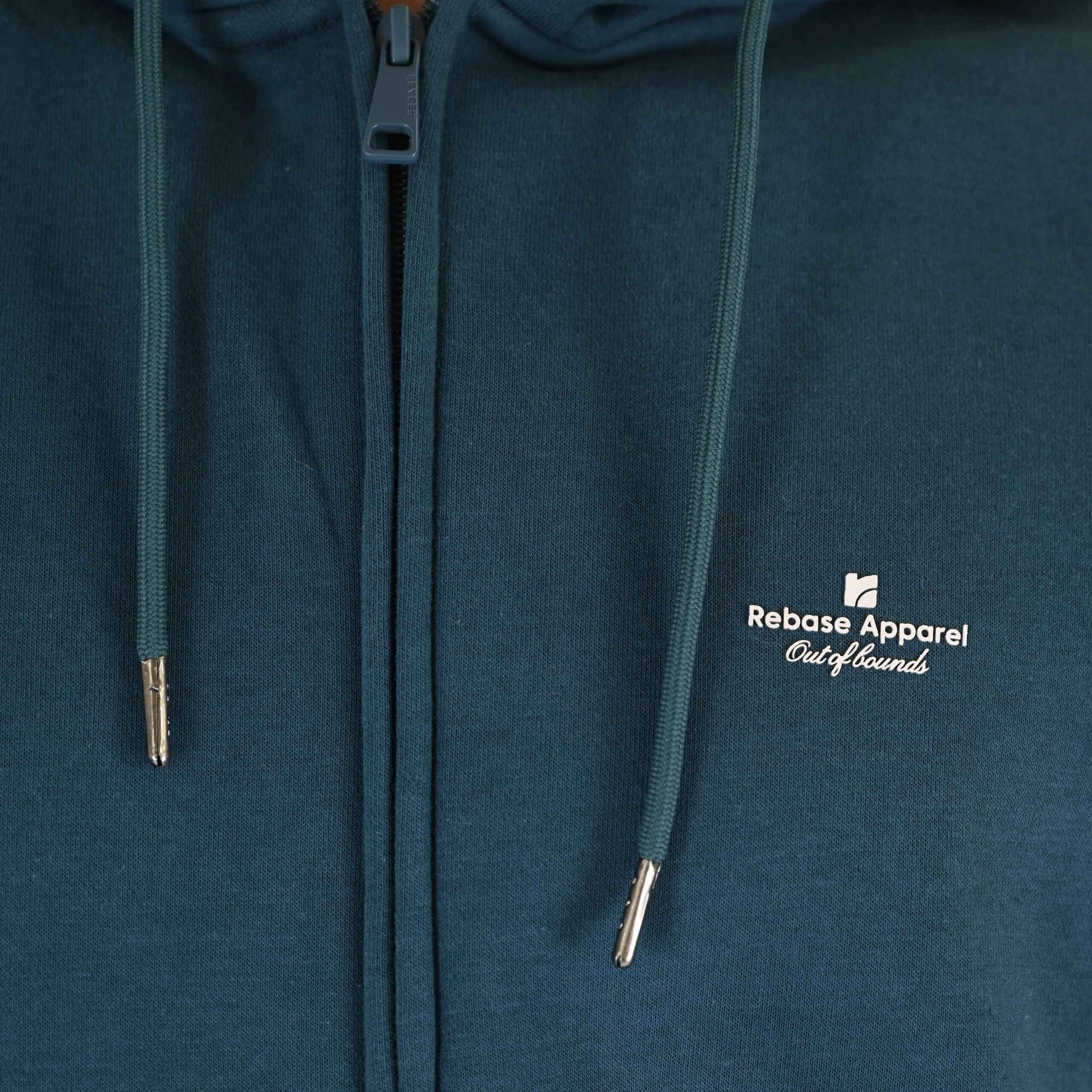 262RTOP-1122 HOODIE FULL-ZIP WITH HIGH DENSITY PRINT (BRUSHED FLEECE) DEEP TEAL - Image 5