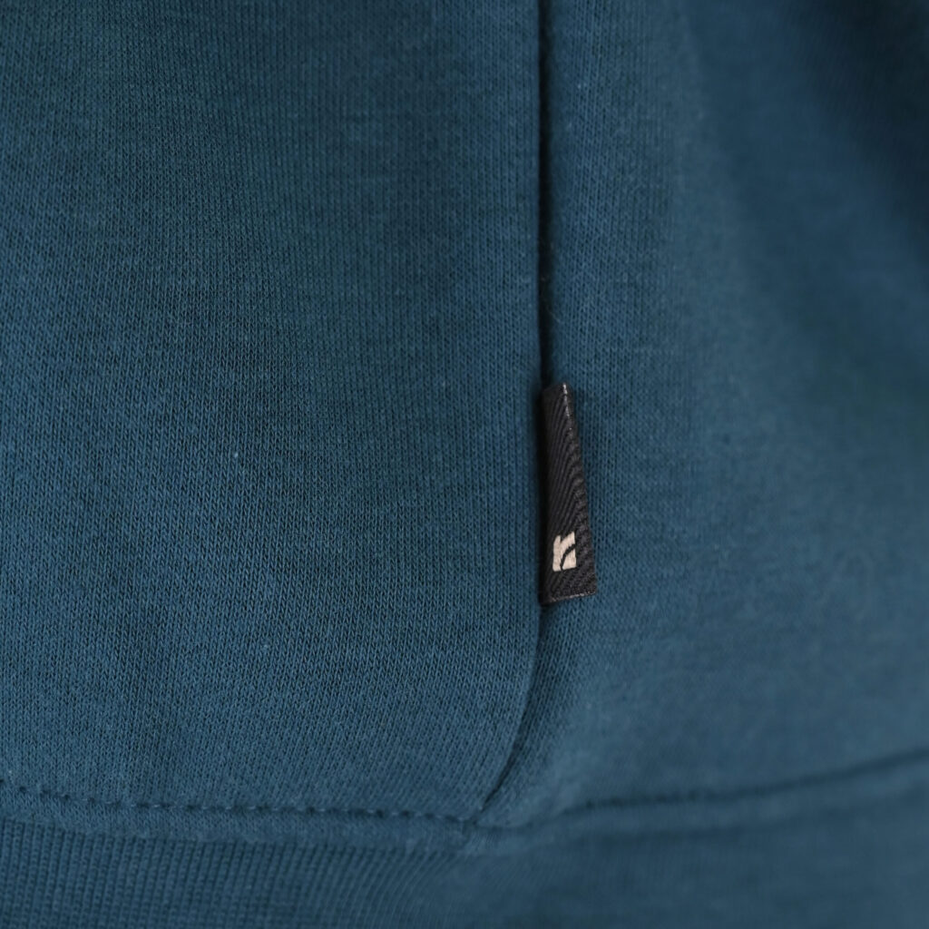 262RTOP-1122 HOODIE FULL-ZIP WITH HIGH DENSITY PRINT (BRUSHED FLEECE) DEEP TEAL