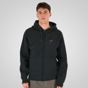 262RTOP-1122 HOODIE FULL-ZIP WITH HIGH DENSITY PRINT (BRUSHED FLEECE) FOREST GREEN