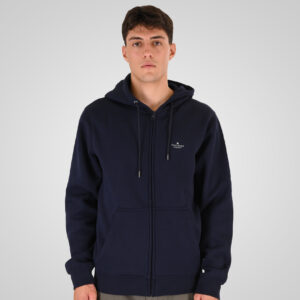 262RTOP-1122 HOODIE FULL-ZIP WITH HIGH DENSITY PRINT (BRUSHED FLEECE) NAVY