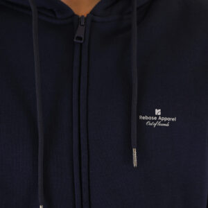 262RTOP-1122 HOODIE FULL-ZIP WITH HIGH DENSITY PRINT (BRUSHED FLEECE) NAVY - Image 5