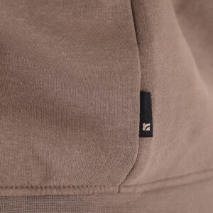 262RTOP-1122 HOODIE FULL-ZIP WITH HIGH DENSITY PRINT (BRUSHED FLEECE) TAUPE - Image 6