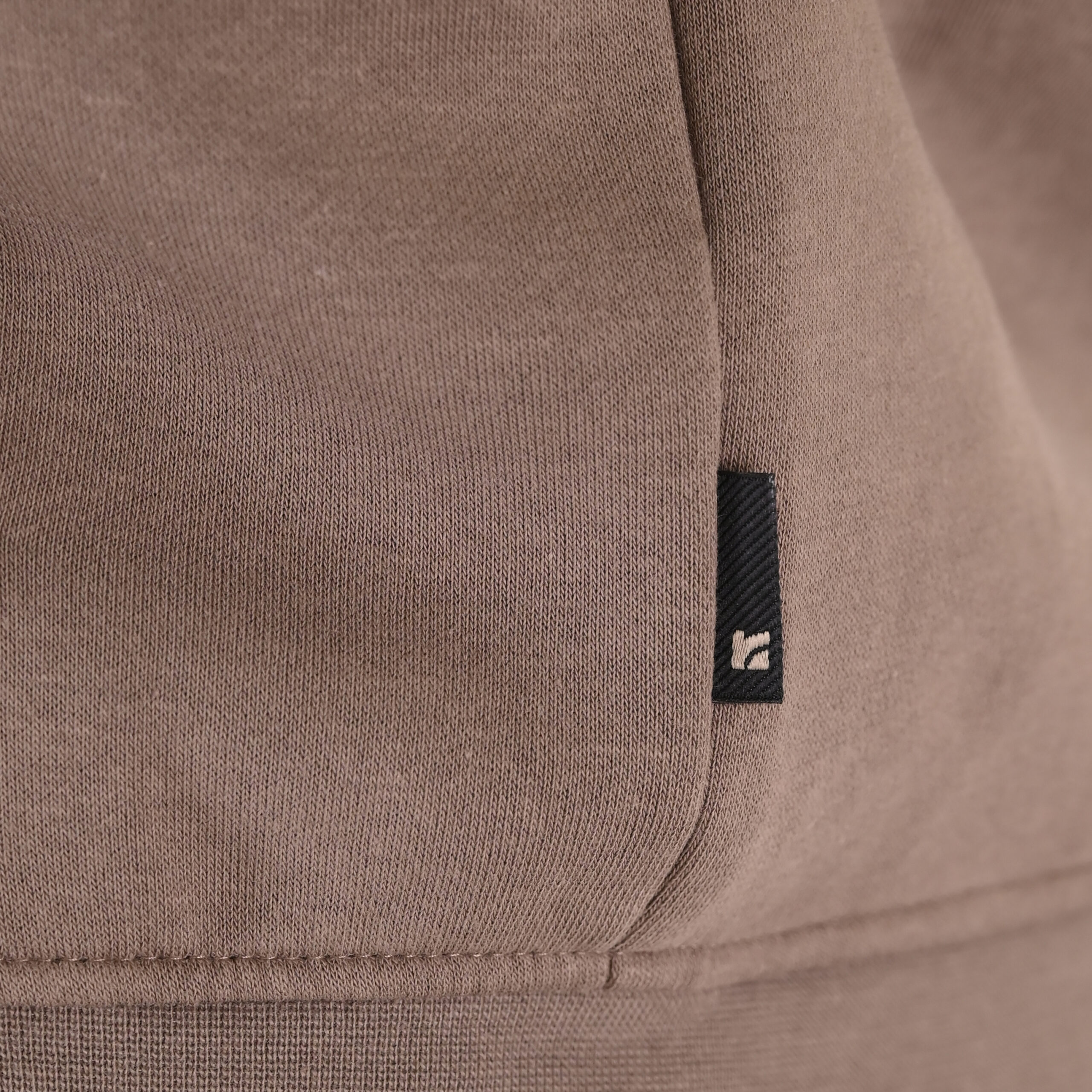 262RTOP-1122 HOODIE FULL-ZIP WITH HIGH DENSITY PRINT (BRUSHED FLEECE) TAUPE - Image 6