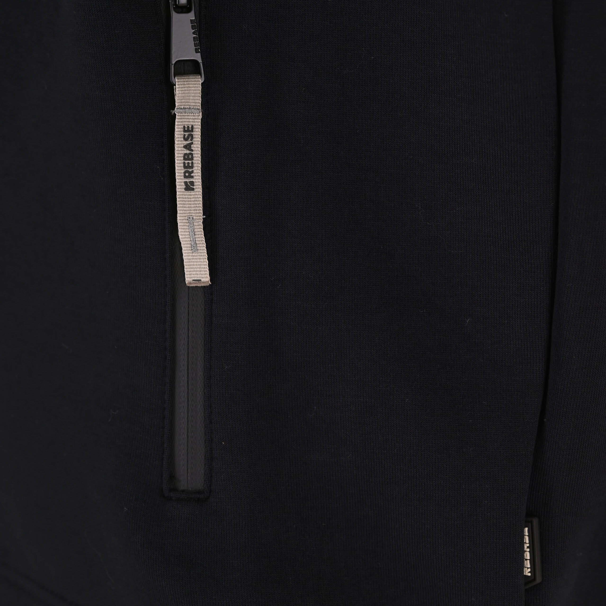 262RTOP-1123 FULL-ZIP WITH STAND-UP COLLAR AND ZIPPER POCKETS (INTERLOCK) BLACK - Image 6