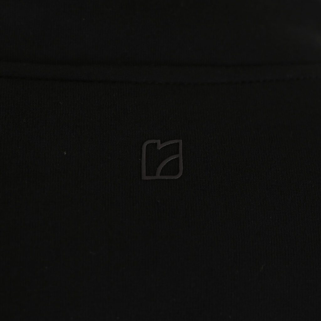 262RTOP-1123 FULL-ZIP WITH STAND-UP COLLAR AND ZIPPER POCKETS (INTERLOCK) BLACK