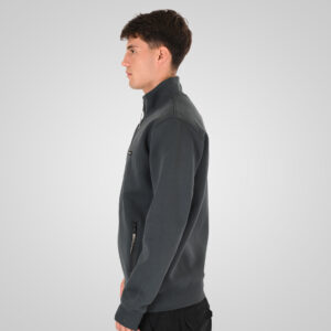 262RTOP-1123 FULL-ZIP WITH STAND-UP COLLAR AND ZIPPER POCKETS (INTERLOCK) SHADOW GREEN - Image 3