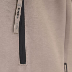 262RTOP-1123 FULL-ZIP WITH STAND-UP COLLAR AND ZIPPER POCKETS (INTERLOCK) SMOKE BEIGE - Image 6