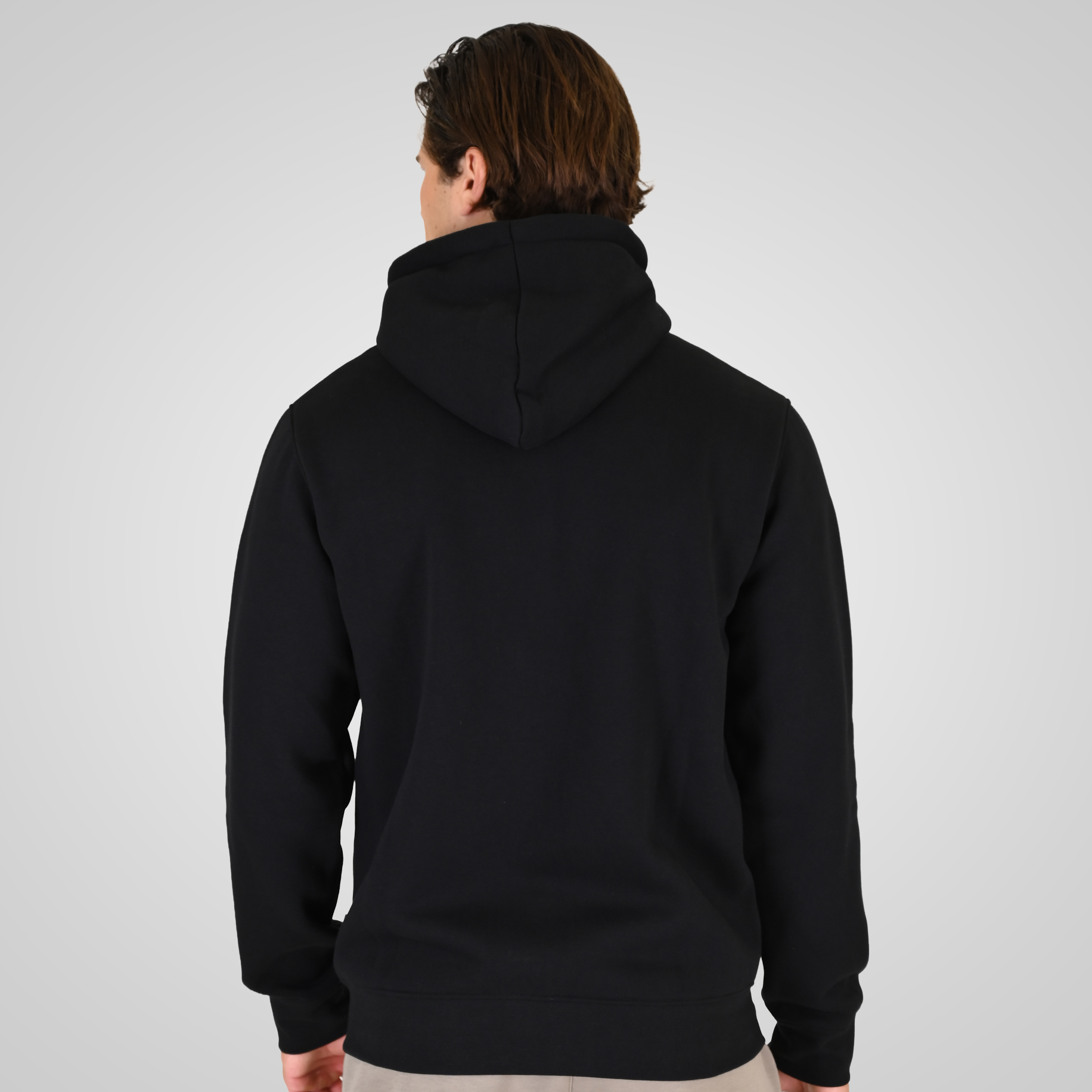 262RTOP-1124 HOODIE FULL-ZIP WITH HIGH DENSITY PRINT AND ZIPPER POCKETS (BRUSHED FLEECE) BLACK - Image 4