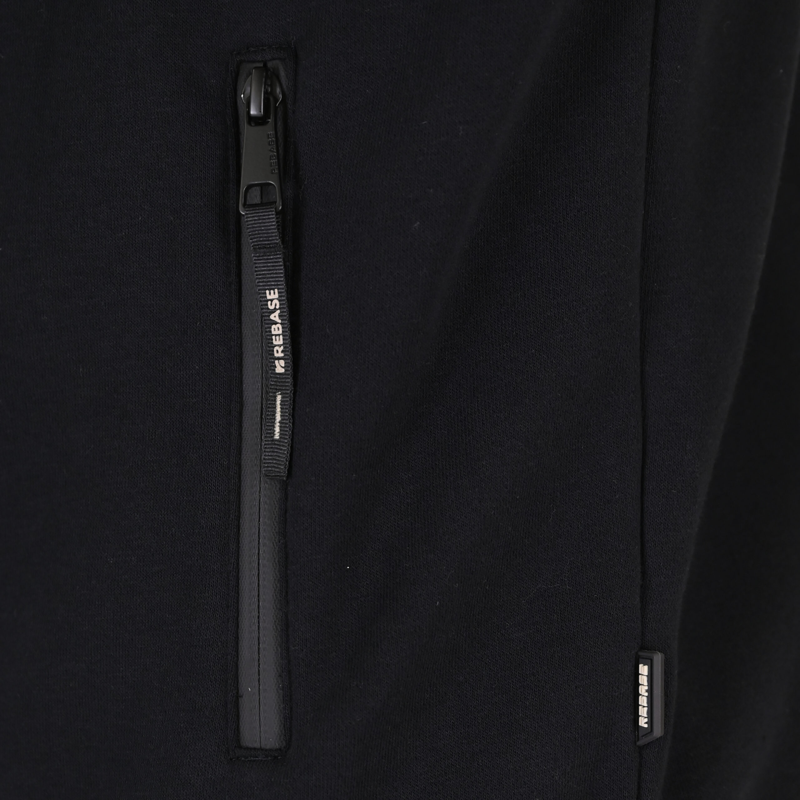 262RTOP-1124 HOODIE FULL-ZIP WITH HIGH DENSITY PRINT AND ZIPPER POCKETS (BRUSHED FLEECE) BLACK - Image 6