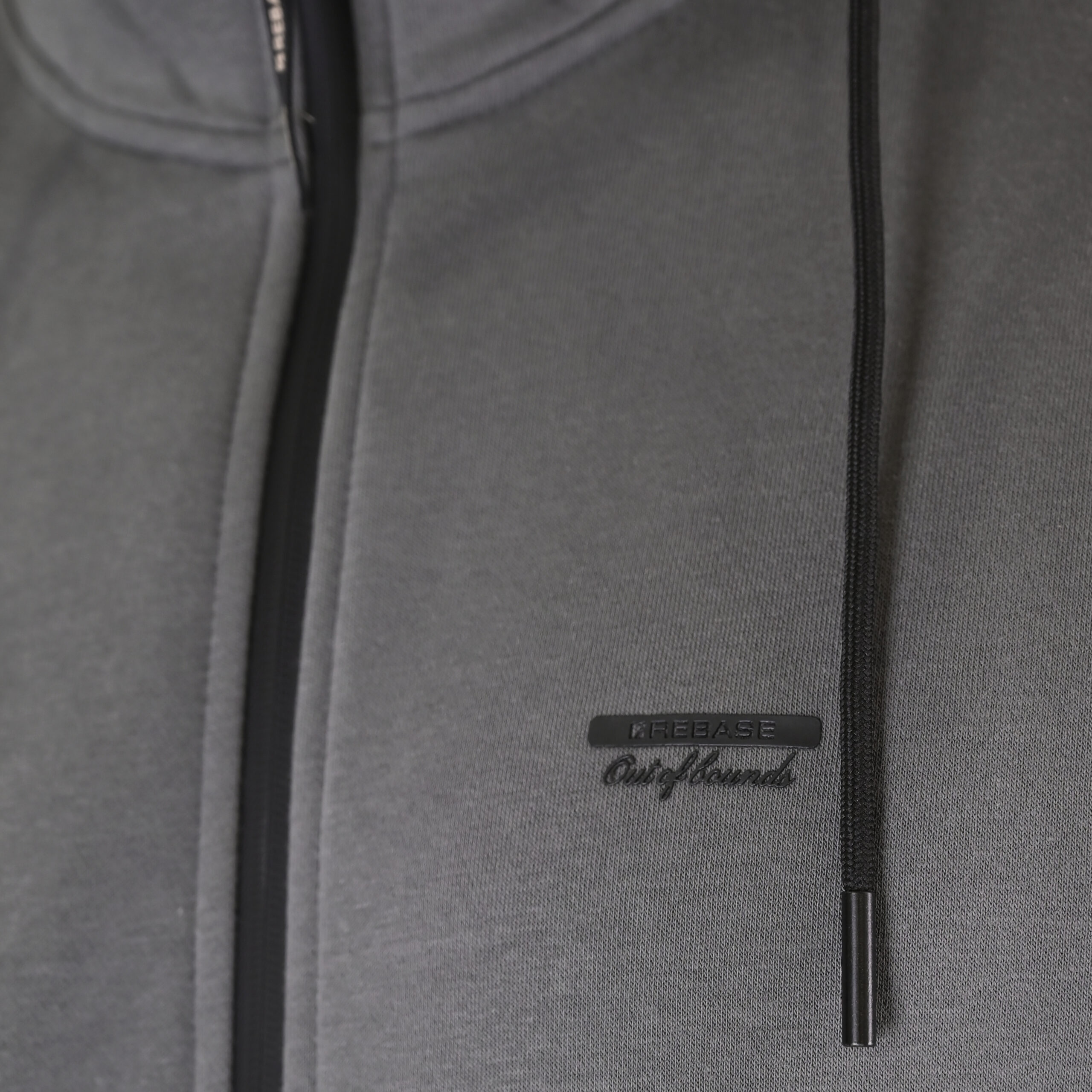 262RTOP-1124 HOODIE FULL-ZIP WITH HIGH DENSITY PRINT AND ZIPPER POCKETS (BRUSHED FLEECE) CLOUDY GREY - Image 5