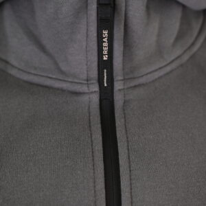 262RTOP-1124 HOODIE FULL-ZIP WITH HIGH DENSITY PRINT AND ZIPPER POCKETS (BRUSHED FLEECE) CLOUDY GREY - Image 6