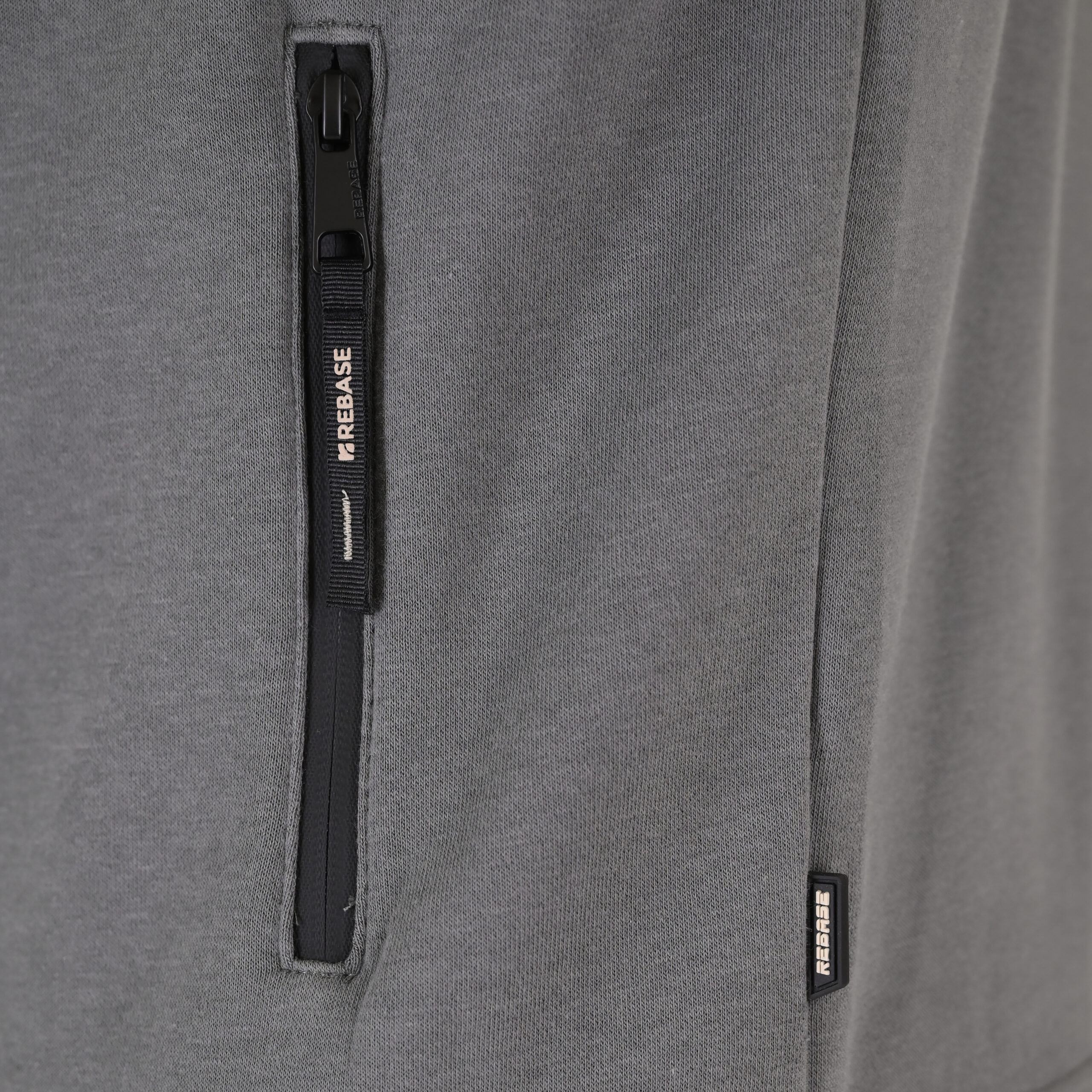 262RTOP-1124 HOODIE FULL-ZIP WITH HIGH DENSITY PRINT AND ZIPPER POCKETS (BRUSHED FLEECE) CLOUDY GREY - Image 7