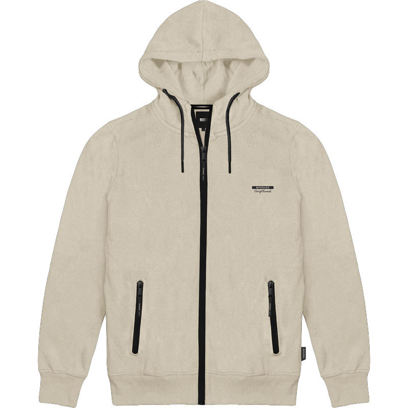 262RTOP-1124 HOODIE FULL-ZIP WITH HIGH DENSITY PRINT AND ZIPPER POCKETS (BRUSHED FLEECE) ICE