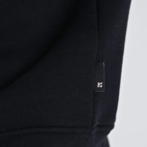 262RTOP-1128 HALF-ZIP WITH STAND-UP COLLAR AND EMBROIDERY (BRUSHED FLEECE) BLACK - Image 6