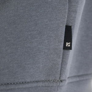 262RTOP-1128 HALF-ZIP WITH STAND-UP COLLAR AND EMBROIDERY (BRUSHED FLEECE) CLOUDY GREY - Image 6