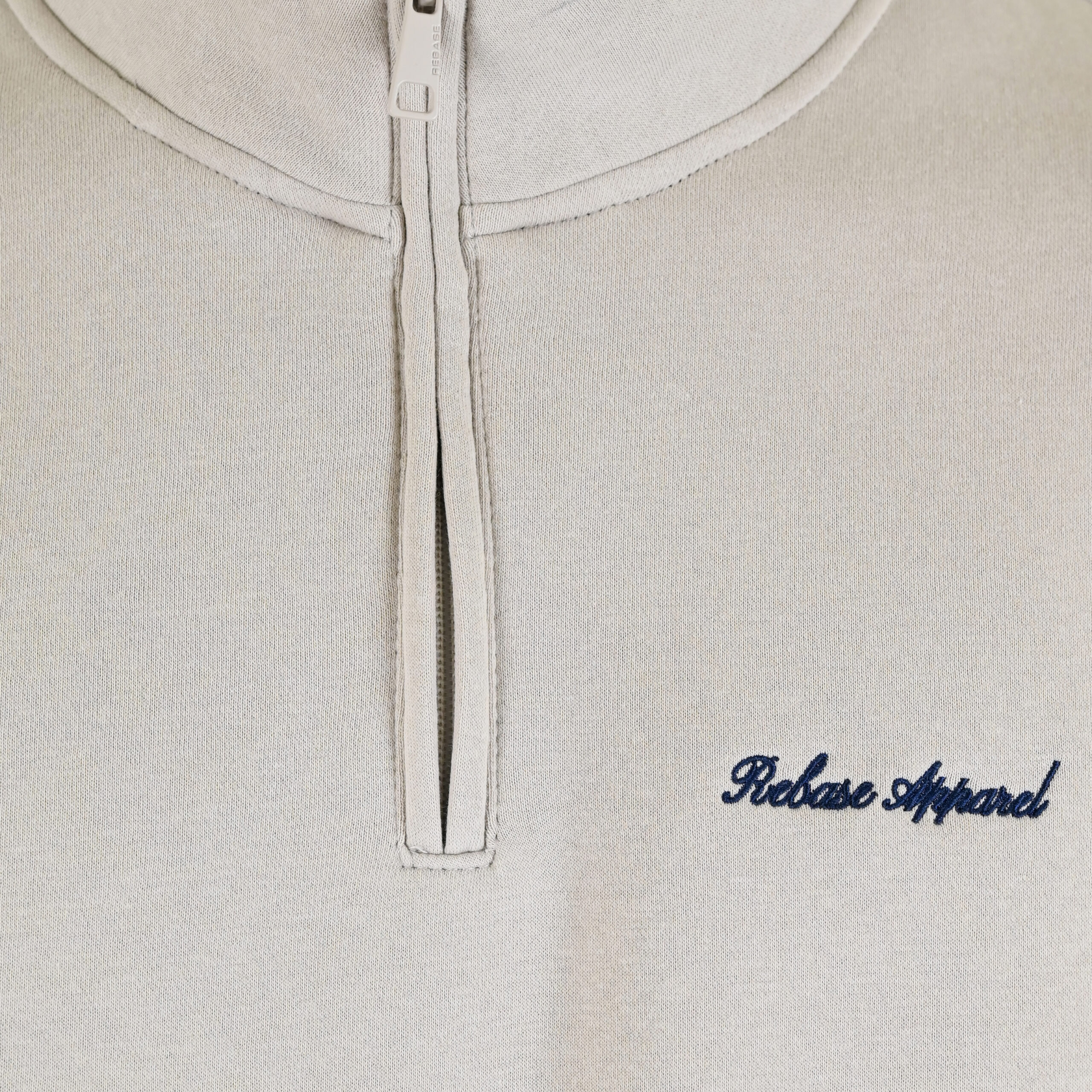 262RTOP-1128 HALF-ZIP WITH STAND-UP COLLAR AND EMBROIDERY (BRUSHED FLEECE) ICE - Image 5