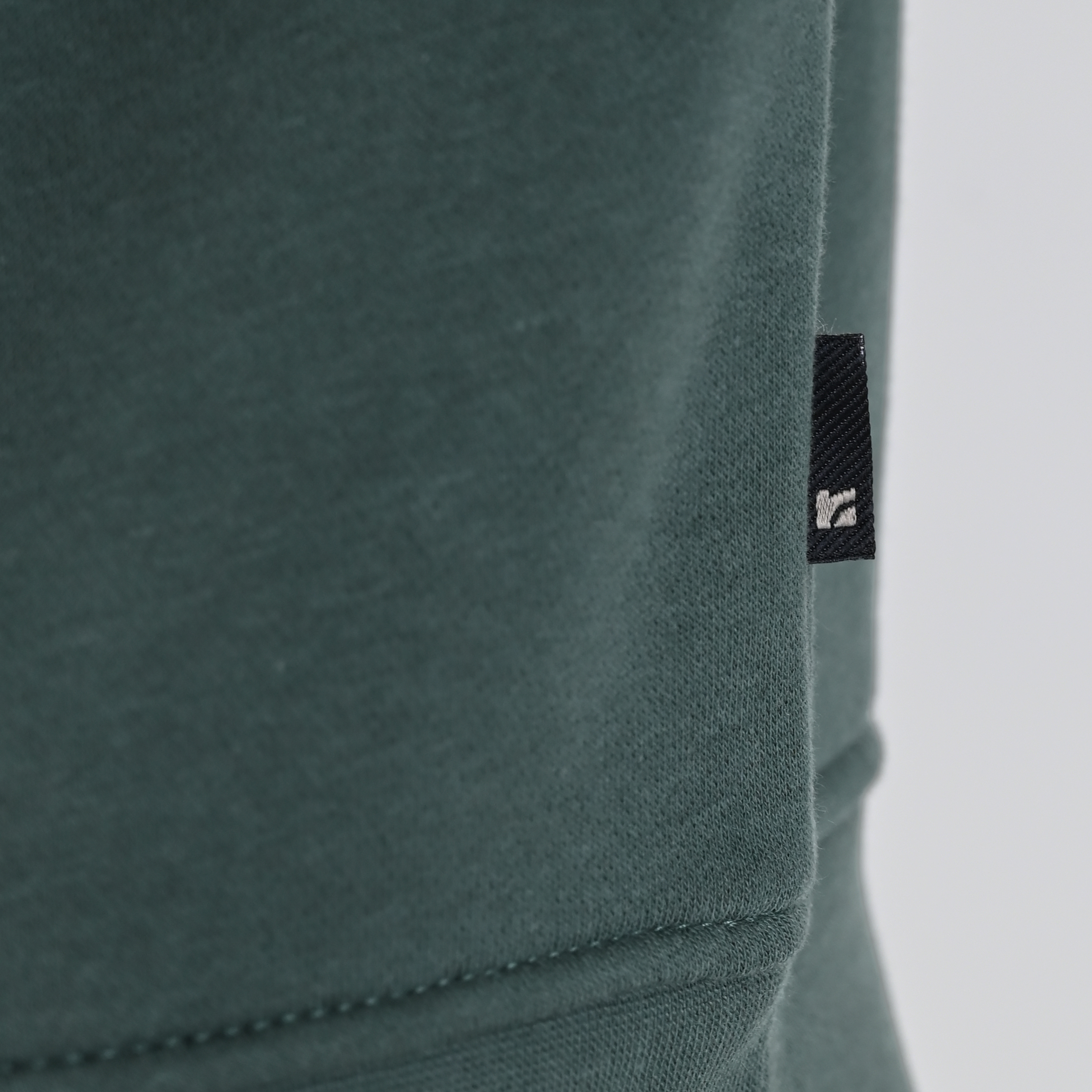 262RTOP-1128 HALF-ZIP WITH STAND-UP COLLAR AND EMBROIDERY (BRUSHED FLEECE) MOSS GREEN - Image 6