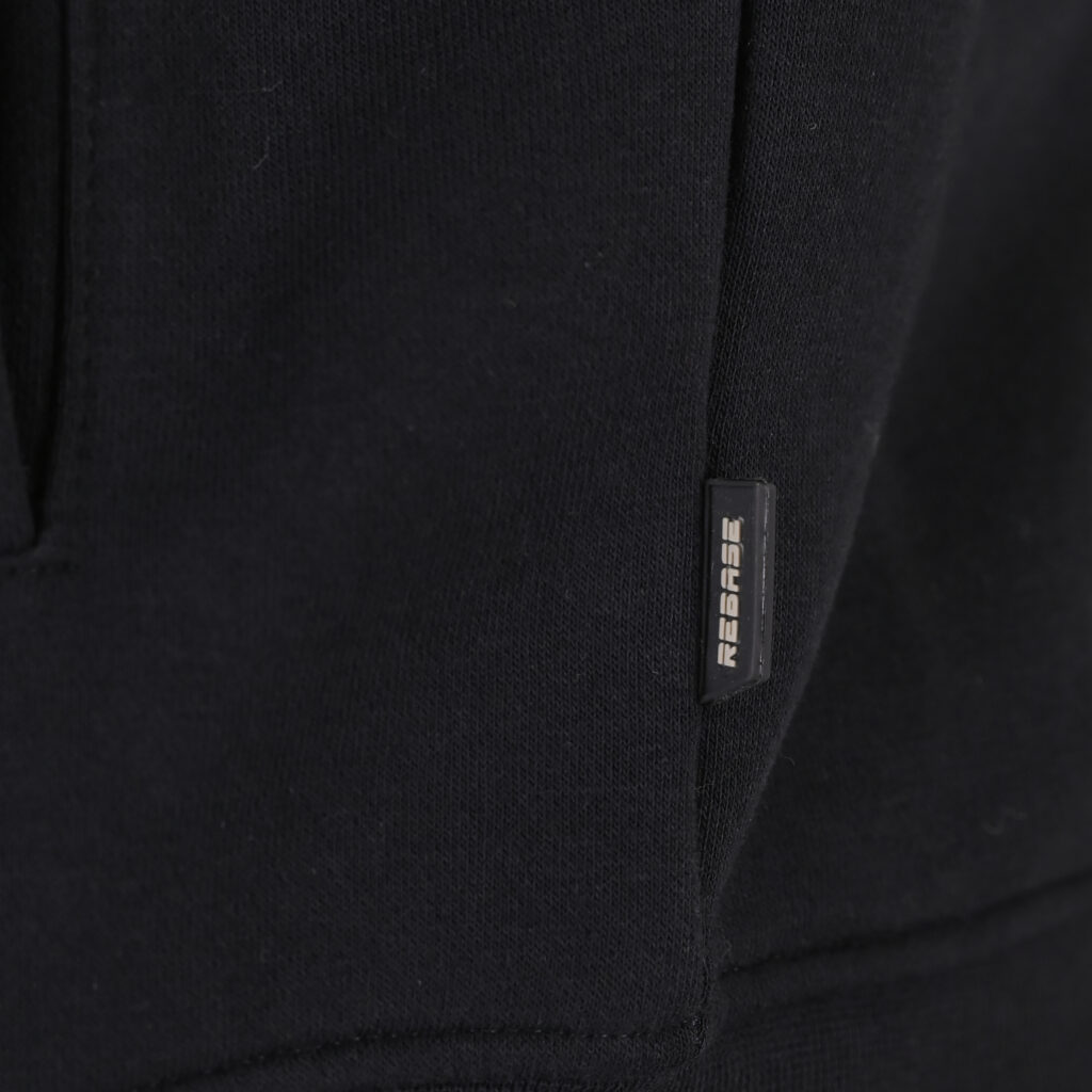 262RTOP-1172 FULL-ZIP TOP WITH STAND-UP COLLAR (BRUSHED FLEECE) BLACK