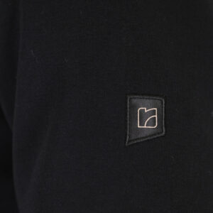 262RTOP-1172 FULL-ZIP TOP WITH STAND-UP COLLAR (BRUSHED FLEECE) BLACK - Image 6