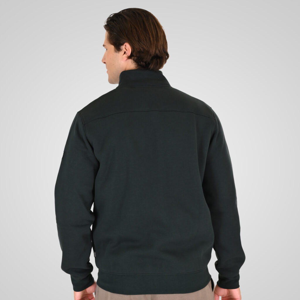 262RTOP-1172 FULL-ZIP TOP WITH STAND-UP COLLAR (BRUSHED FLEECE) FOREST GREEN