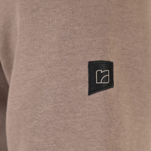 262RTOP-1172 FULL-ZIP TOP WITH STAND-UP COLLAR (BRUSHED FLEECE) TAUPE - Image 5
