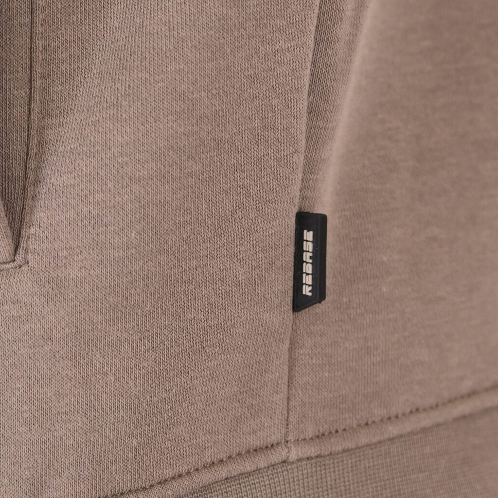 262RTOP-1172 FULL-ZIP TOP WITH STAND-UP COLLAR (BRUSHED FLEECE) TAUPE