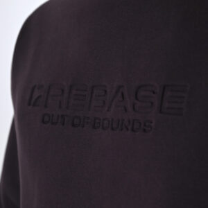 262RTOP-1173 CREWNECK TOP WITH ENGRAVED PRINT (BRUSHED FLEECE) AUBERGINE - Image 5
