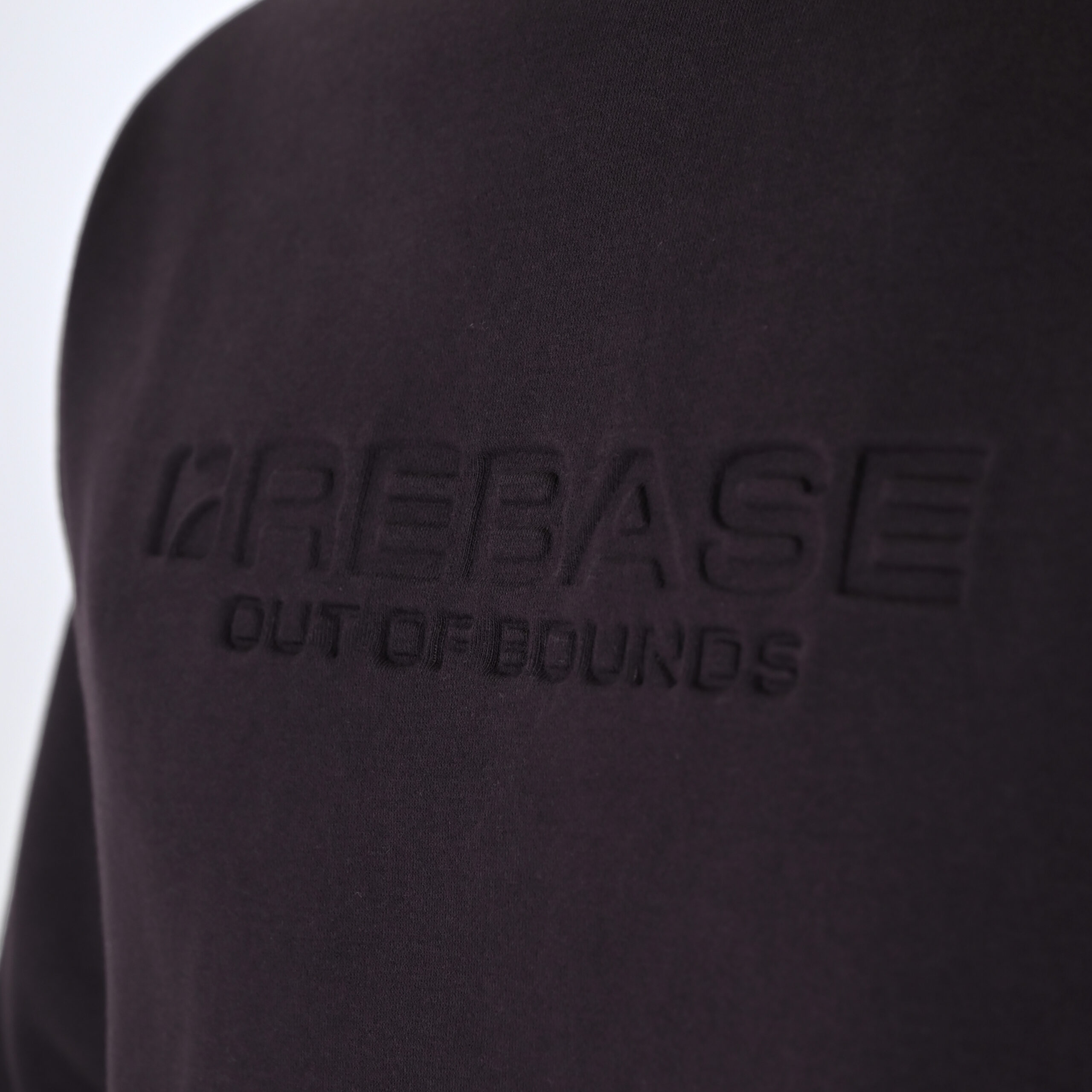 262RTOP-1173 CREWNECK TOP WITH ENGRAVED PRINT (BRUSHED FLEECE) AUBERGINE - Image 5