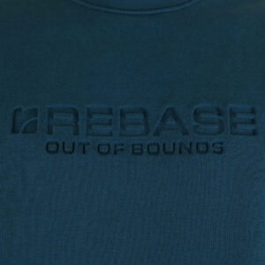 262RTOP-1173 CREWNECK TOP WITH ENGRAVED PRINT (BRUSHED FLEECE) DEEP TEAL - Image 5