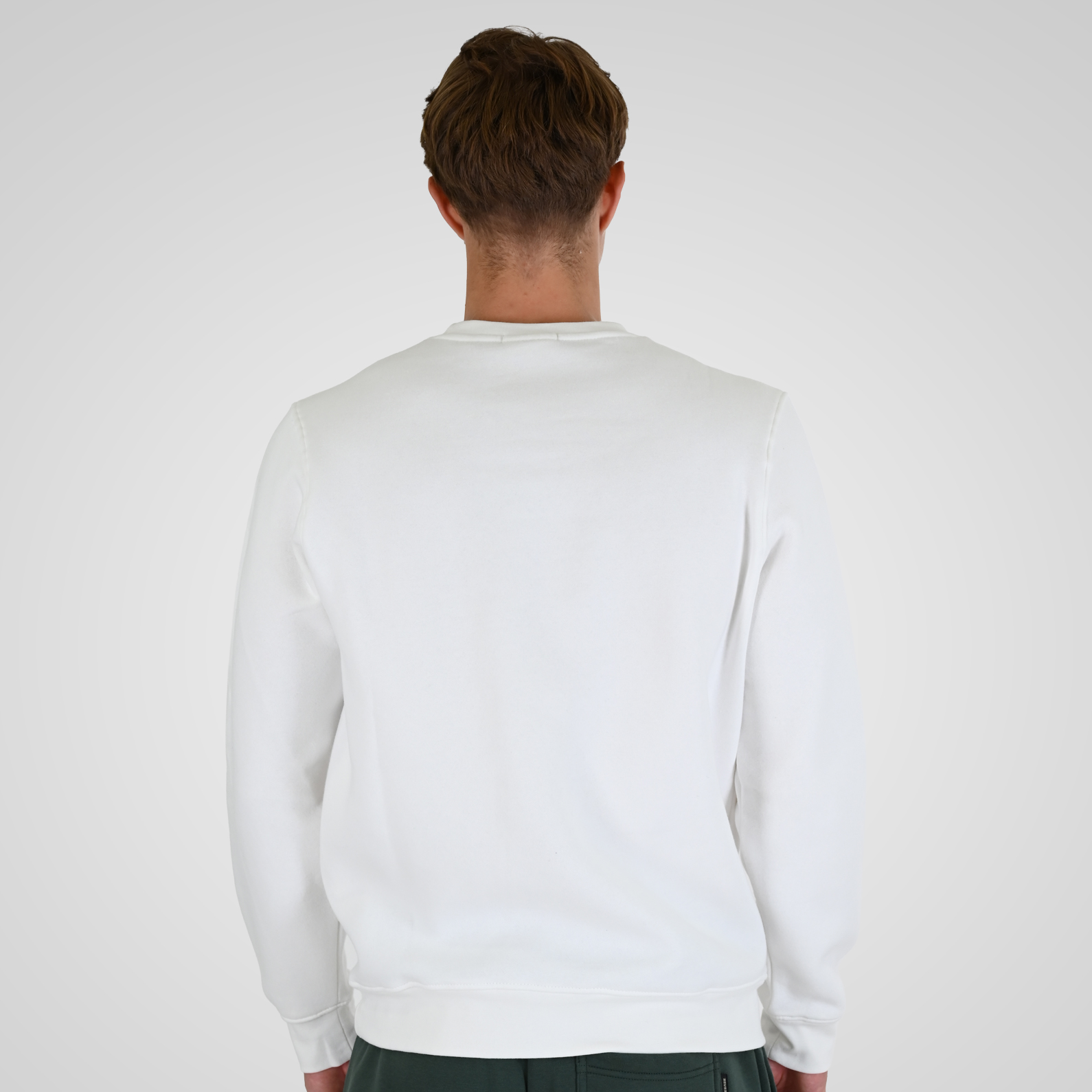 262RTOP-1173 CREWNECK TOP WITH ENGRAVED PRINT (BRUSHED FLEECE) OFF WHITE - Image 4