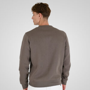 262RTOP-1173 CREWNECK TOP WITH ENGRAVED PRINT (BRUSHED FLEECE) TAUPE - Image 4