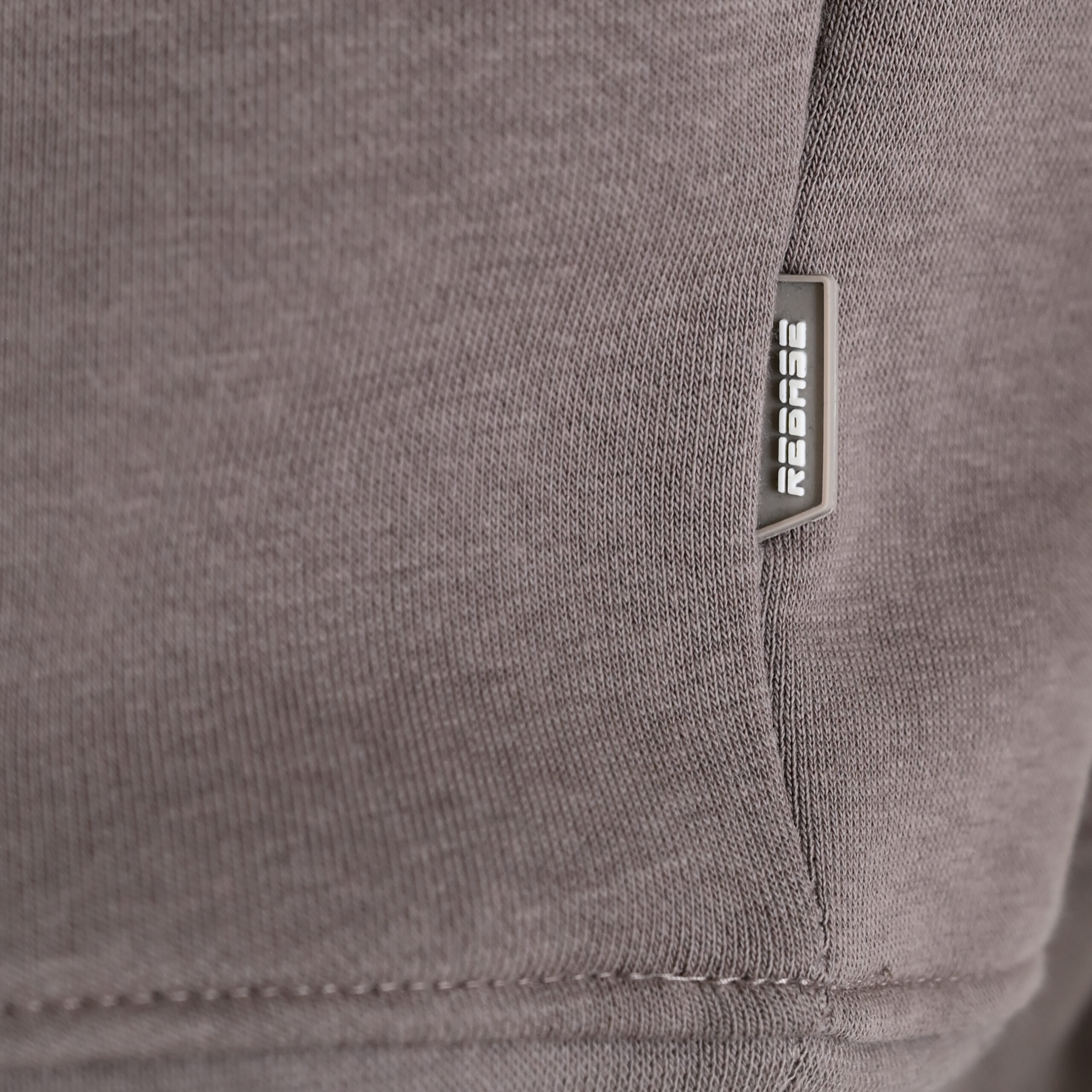 262RTOP-1173 CREWNECK TOP WITH ENGRAVED PRINT (BRUSHED FLEECE) TAUPE - Image 6