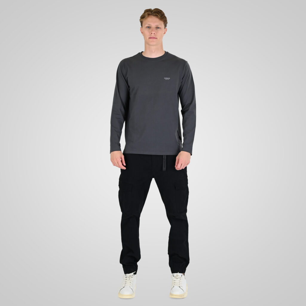 262RTS-9160 T-SHIRTS LONGSLEEVE WITH HIGH DENSITY PRINT ANTHRACITE