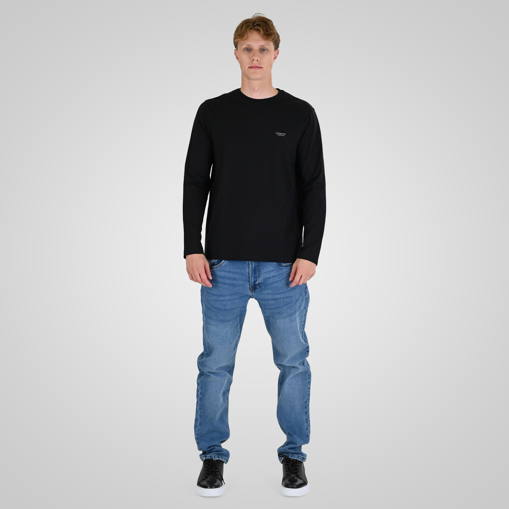 262RTS-9160 T-SHIRTS LONGSLEEVE WITH HIGH DENSITY PRINT BLACK - Image 2