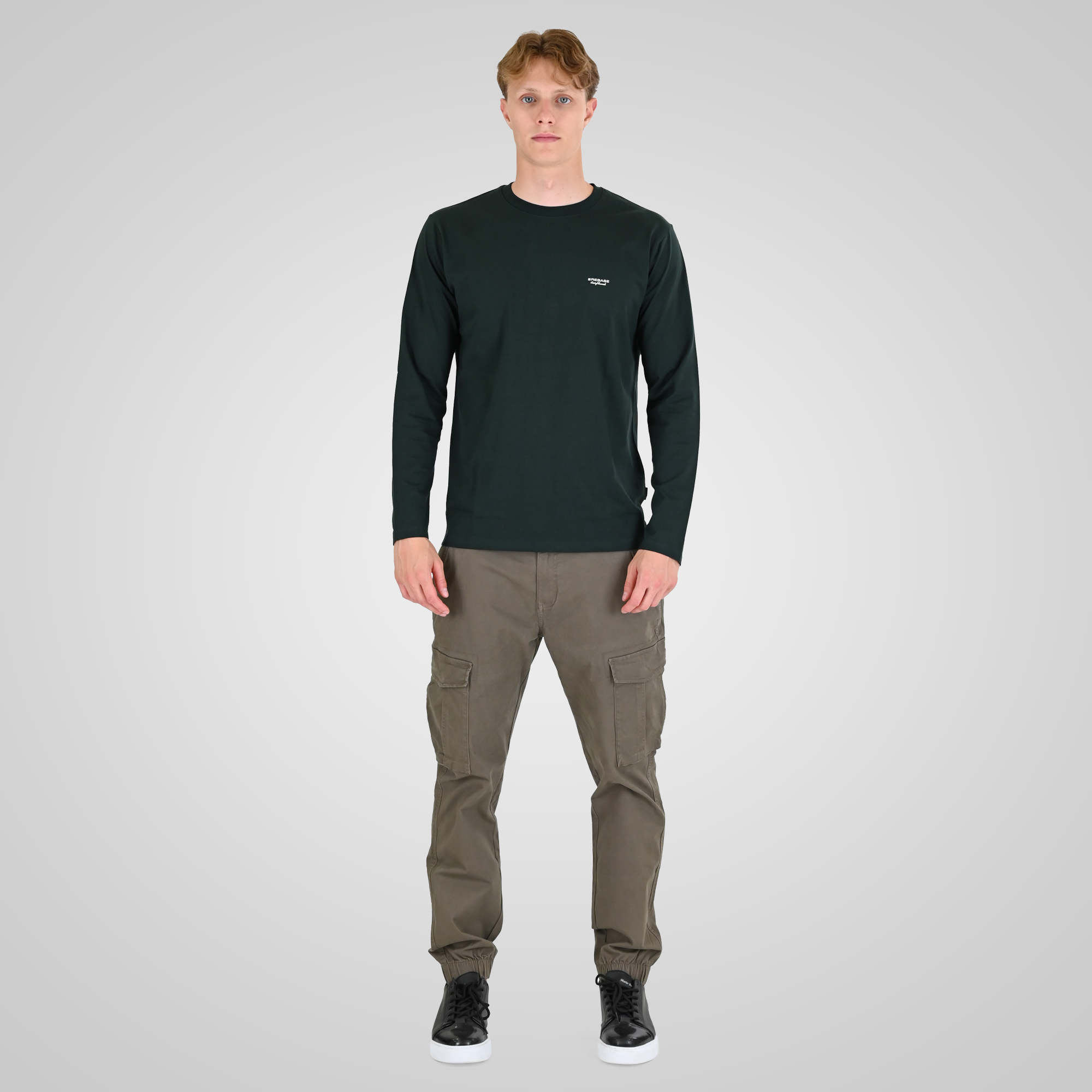 262RTS-9160 T-SHIRTS LONGSLEEVE WITH HIGH DENSITY PRINT FOREST GREEN - Image 2