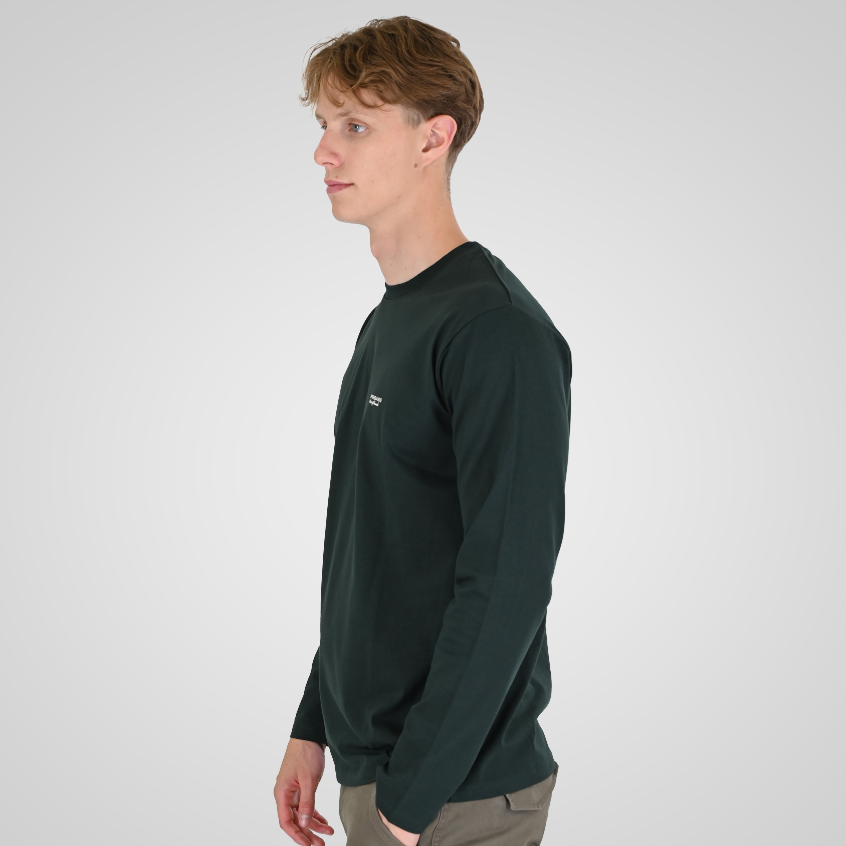 262RTS-9160 T-SHIRTS LONGSLEEVE WITH HIGH DENSITY PRINT FOREST GREEN - Image 3