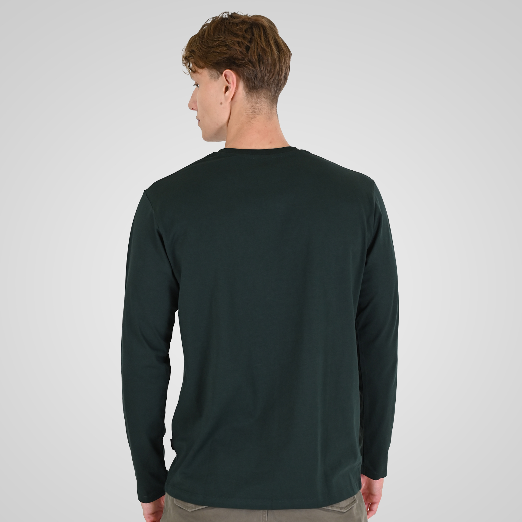 262RTS-9160 T-SHIRTS LONGSLEEVE WITH HIGH DENSITY PRINT FOREST GREEN - Image 4