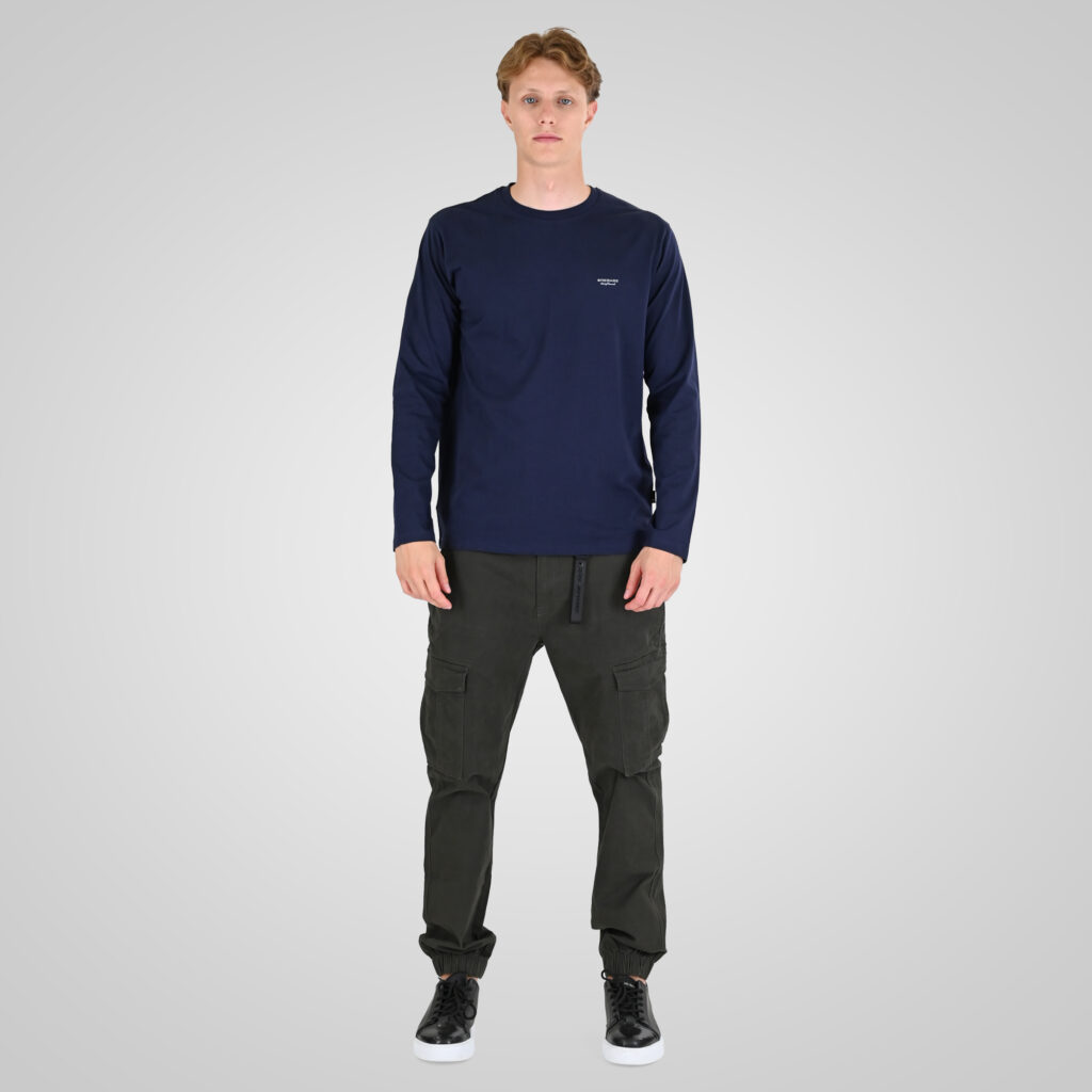 262RTS-9160 T-SHIRTS LONGSLEEVE WITH HIGH DENSITY PRINT NAVY