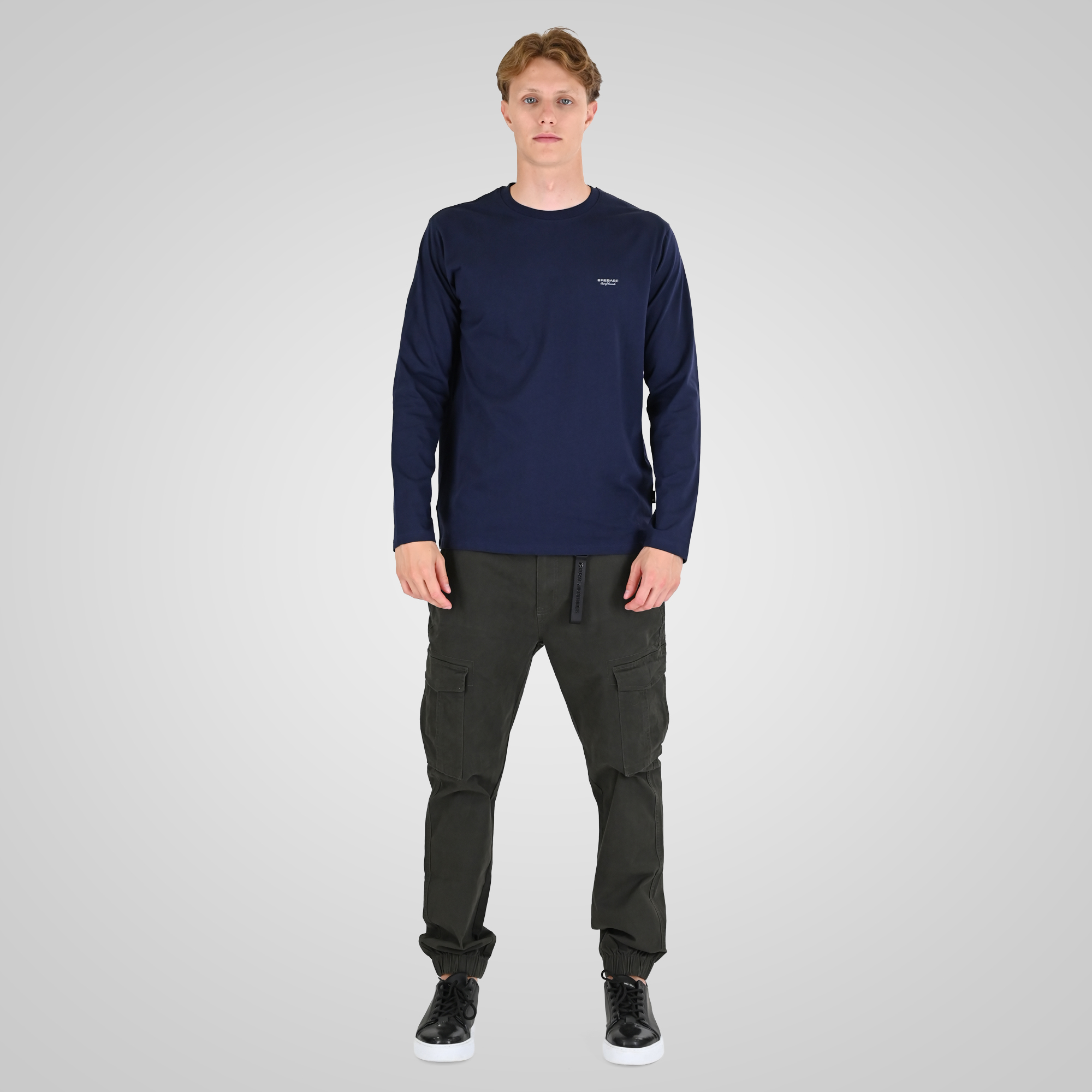 262RTS-9160 T-SHIRTS LONGSLEEVE WITH HIGH DENSITY PRINT NAVY - Image 2