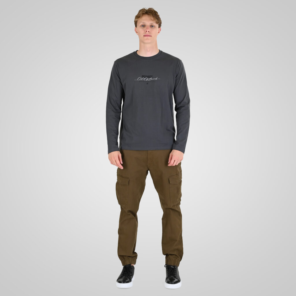 262RTS-9161 T-SHIRTS LONGSLEEVE WITH HIGH DENSITY PRINT ANTHRACITE