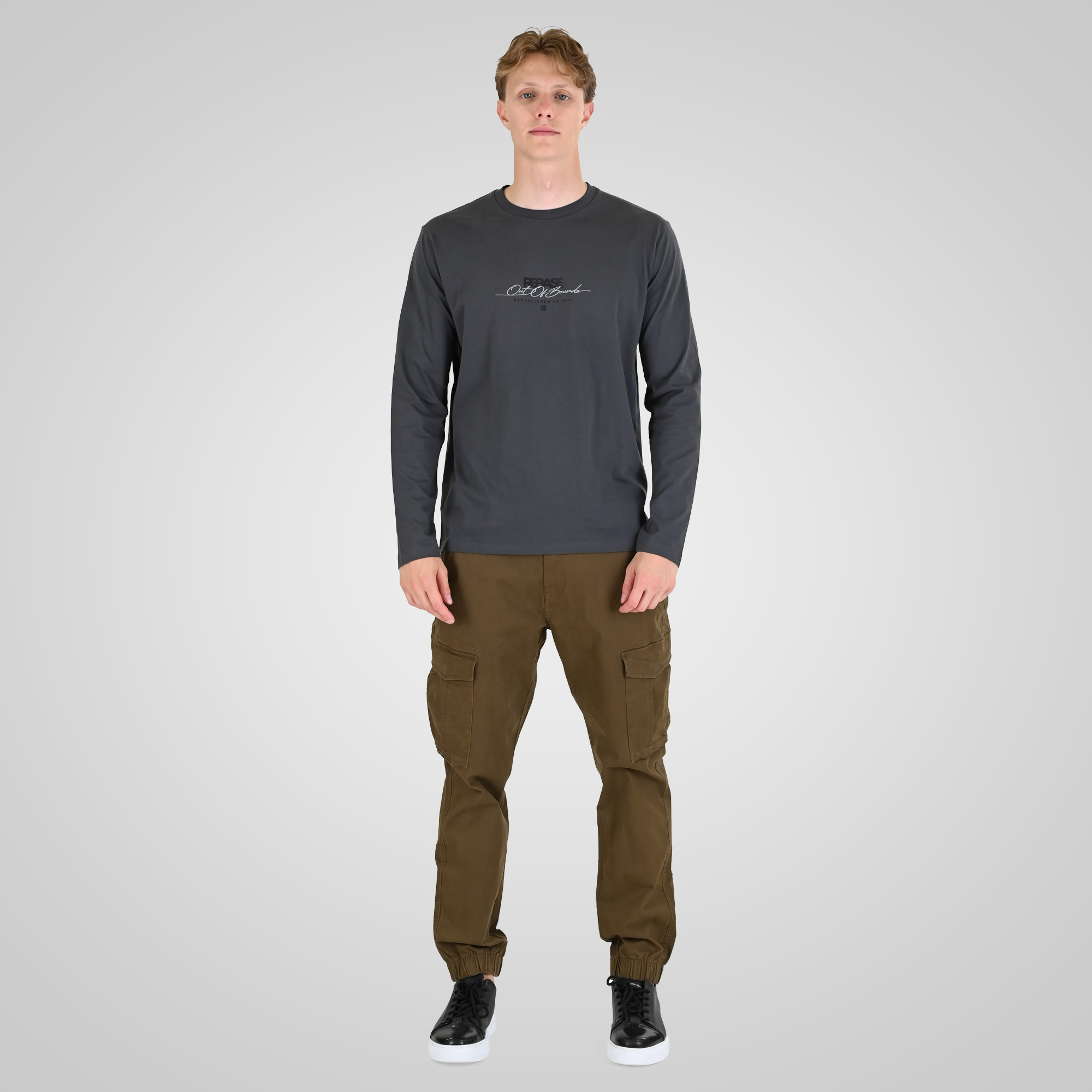 262RTS-9161 T-SHIRTS LONGSLEEVE WITH HIGH DENSITY PRINT ANTHRACITE - Image 2