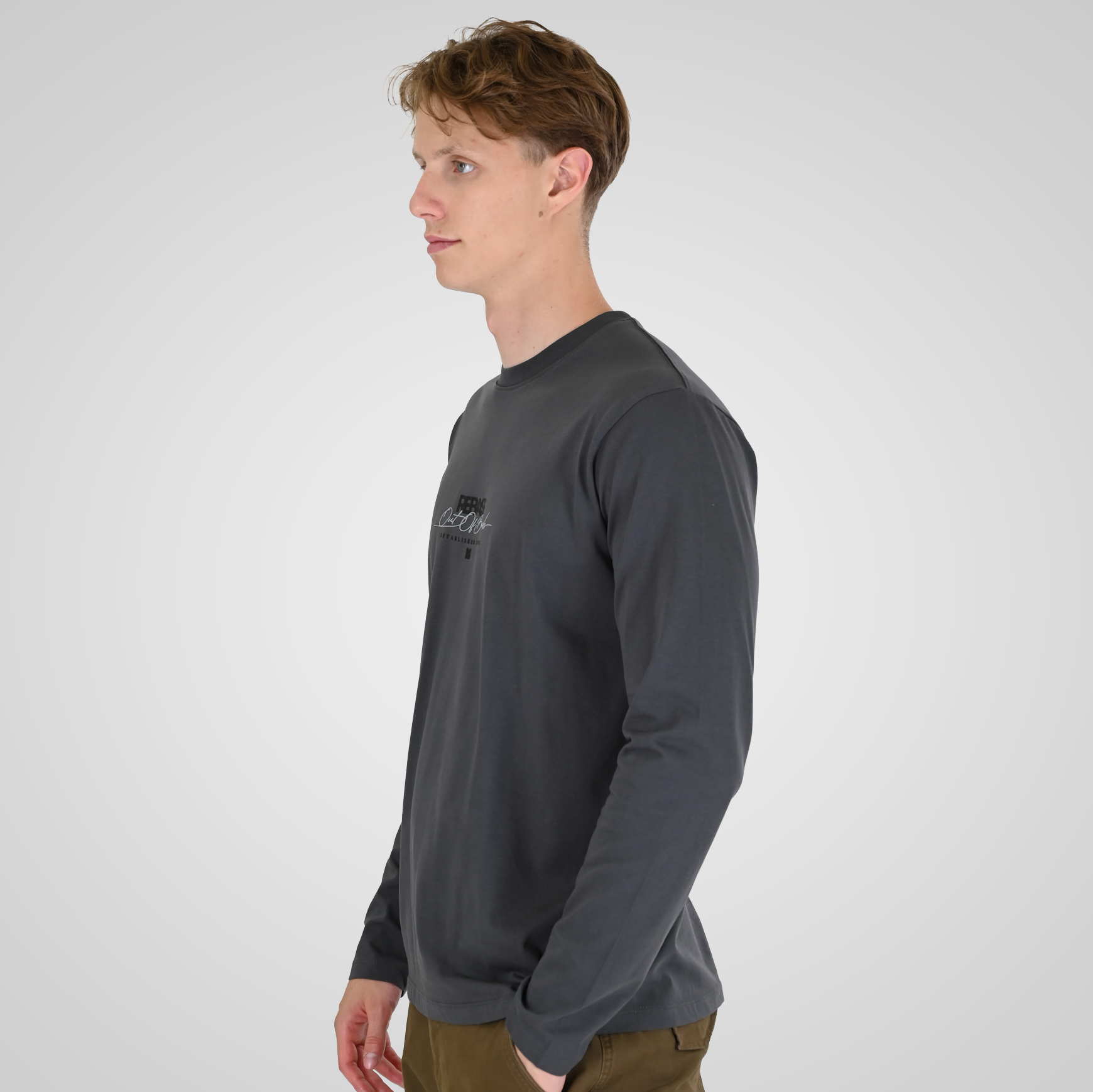 262RTS-9161 T-SHIRTS LONGSLEEVE WITH HIGH DENSITY PRINT ANTHRACITE - Image 3