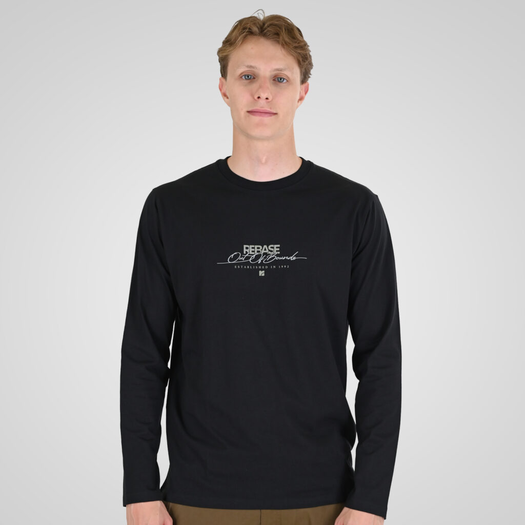 262RTS-9161 T-SHIRTS LONGSLEEVE WITH HIGH DENSITY PRINT BLACK