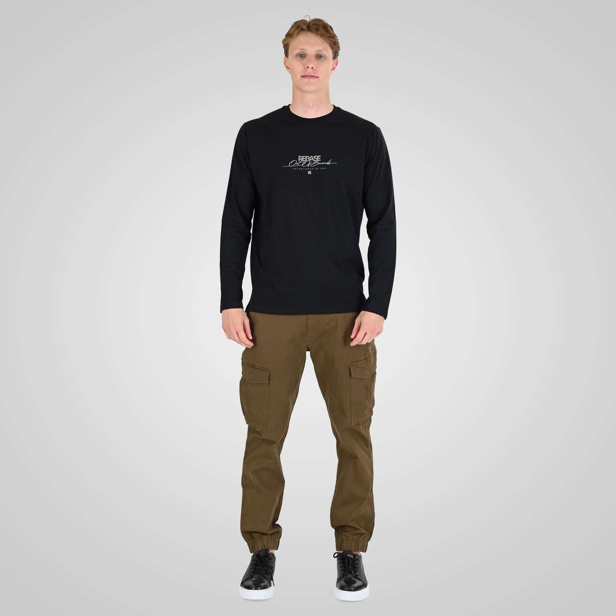 262RTS-9161 T-SHIRTS LONGSLEEVE WITH HIGH DENSITY PRINT BLACK - Image 2
