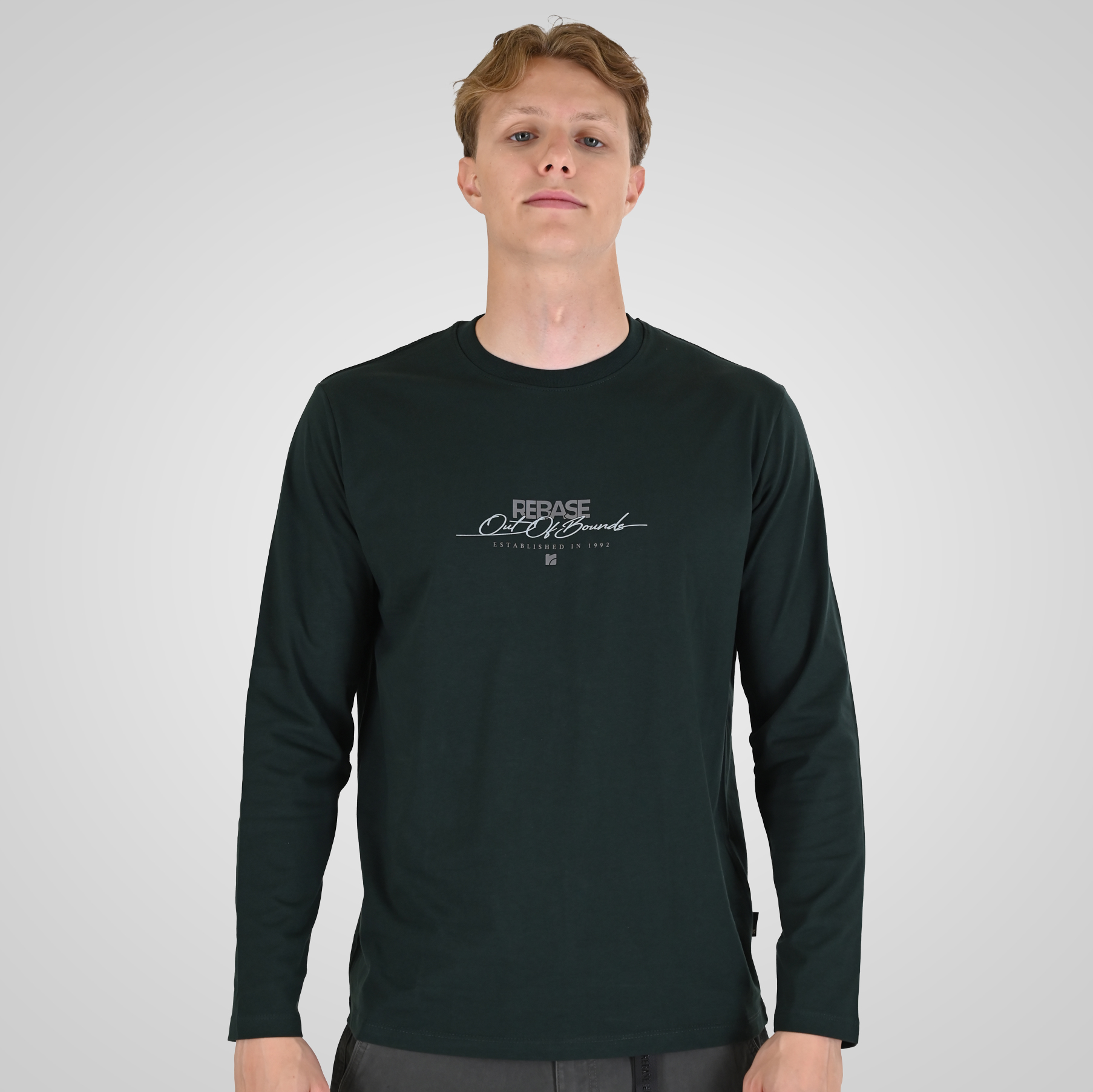 262RTS-9161 T-SHIRTS LONGSLEEVE WITH HIGH DENSITY PRINT FOREST GREEN - Image 1