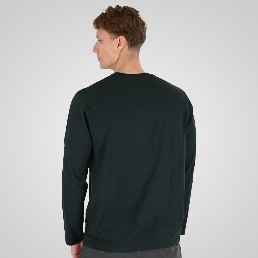 262RTS-9161 T-SHIRTS LONGSLEEVE WITH HIGH DENSITY PRINT FOREST GREEN