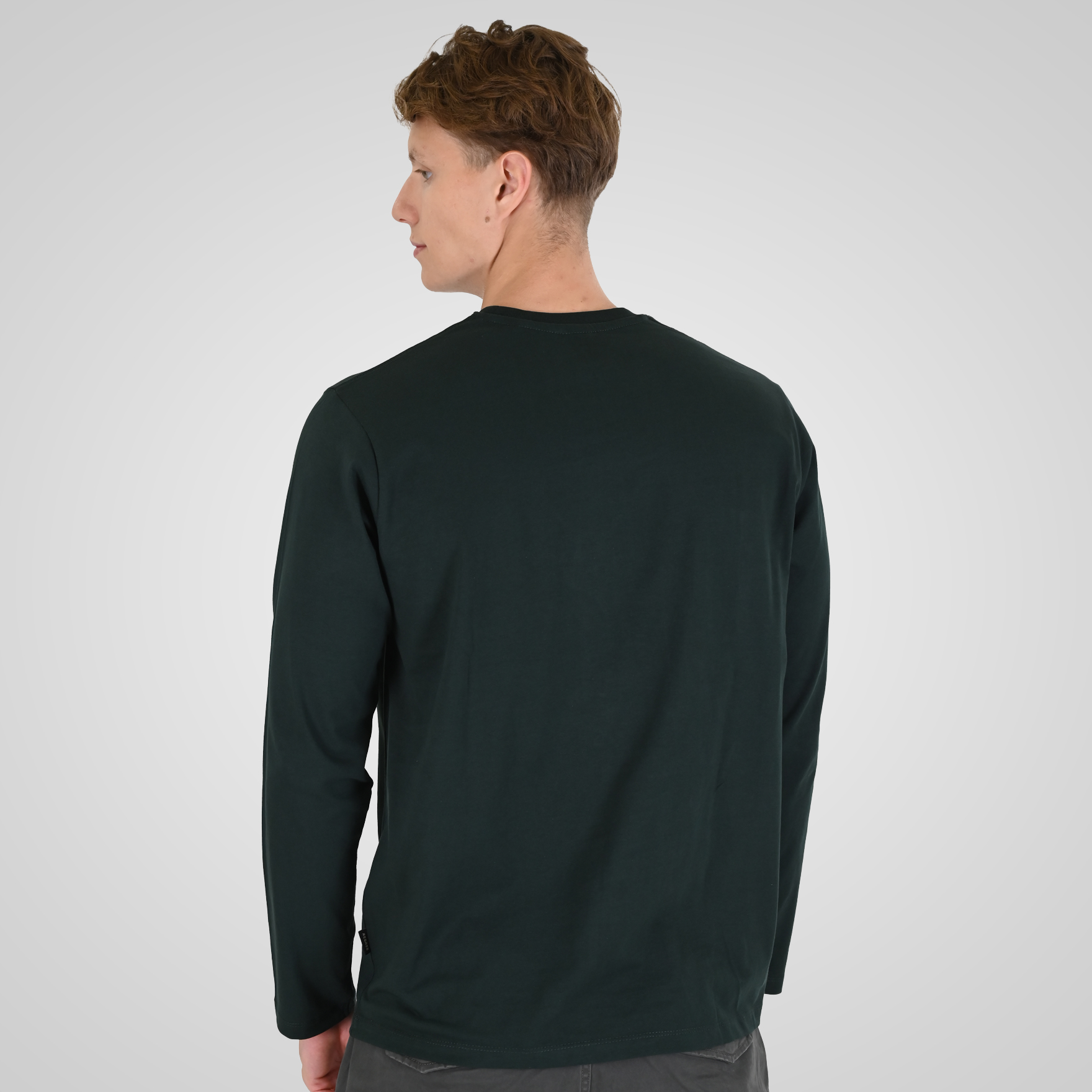 262RTS-9161 T-SHIRTS LONGSLEEVE WITH HIGH DENSITY PRINT FOREST GREEN - Image 4